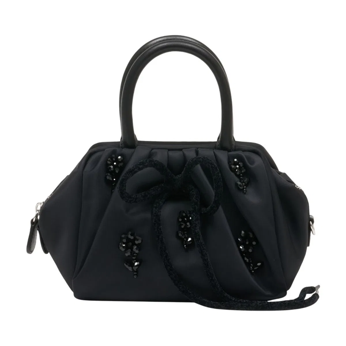 Simone Rocha Mini Gathered Top Handle Bag W/ Emb