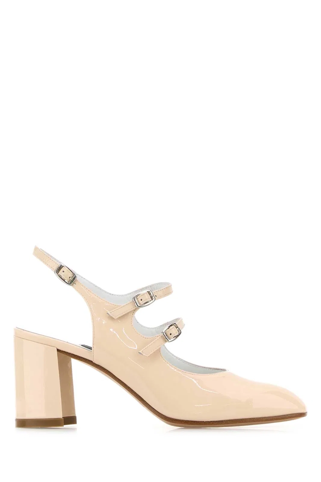 Carel Paris Sand Leather Banana Pumps