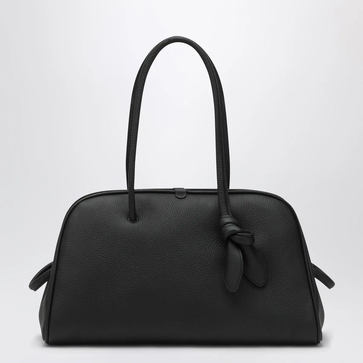 Jacquemus Medium Turismo Bag In Black Leather