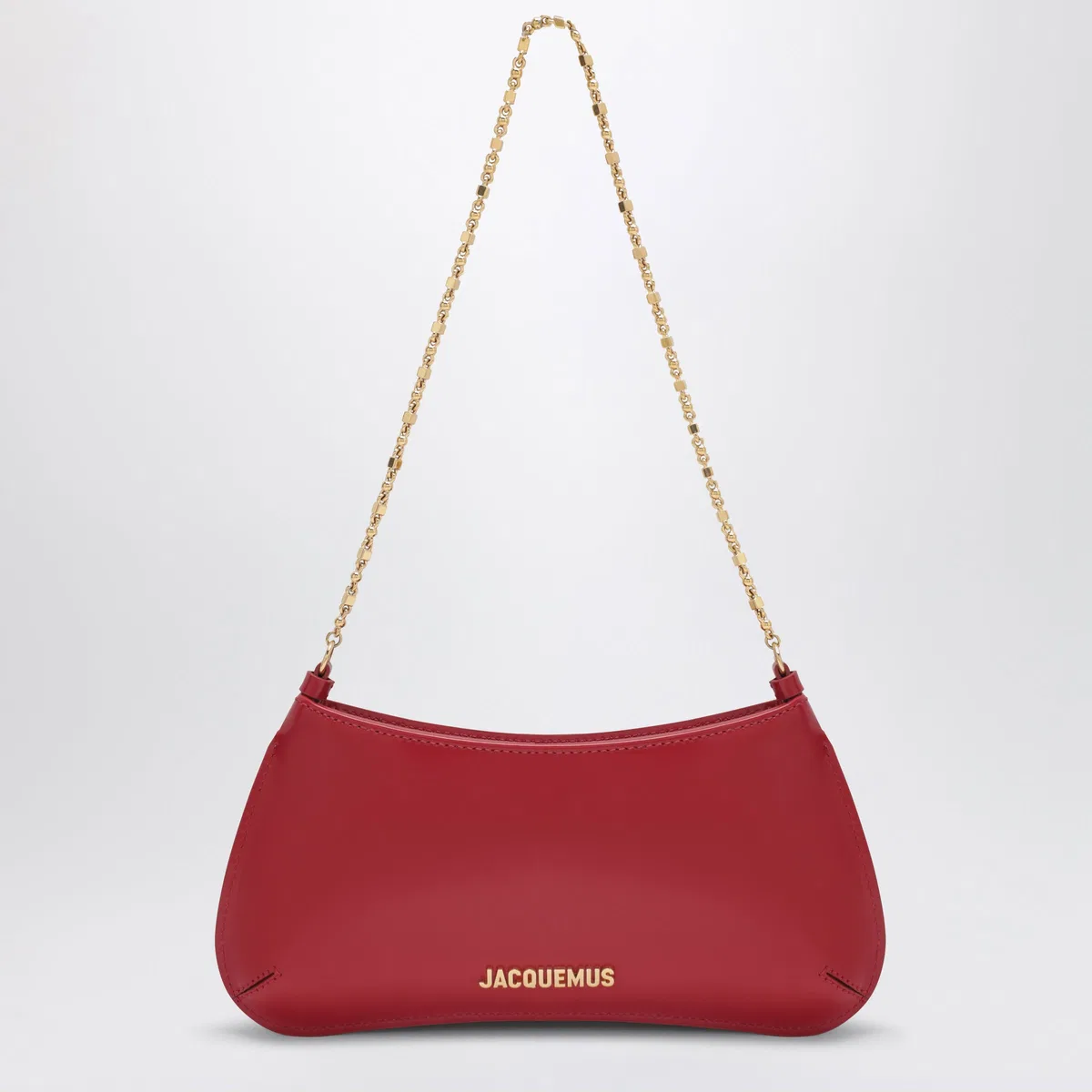 Jacquemus Le Bisou Chaine Patent Leather Red Bag