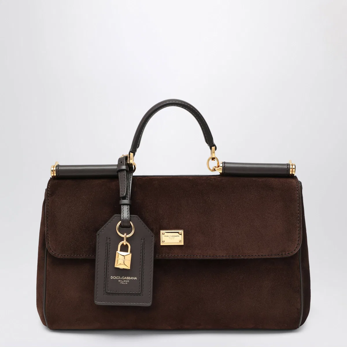 Dolce Gabbana Dolce&Gabbana Brown Suede Leather Bag My
