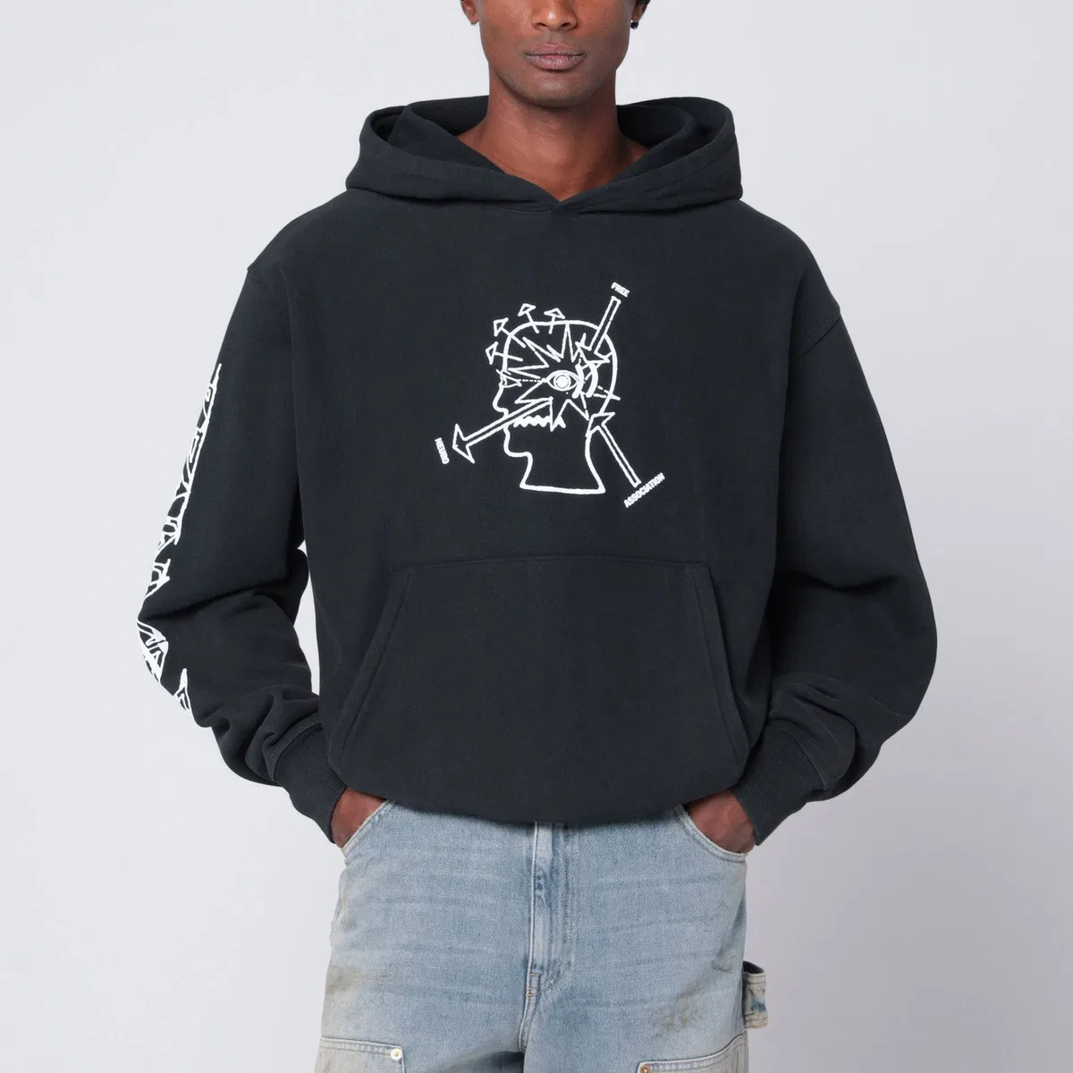 Brain dead Faded Black Neuro Free Association Sweat