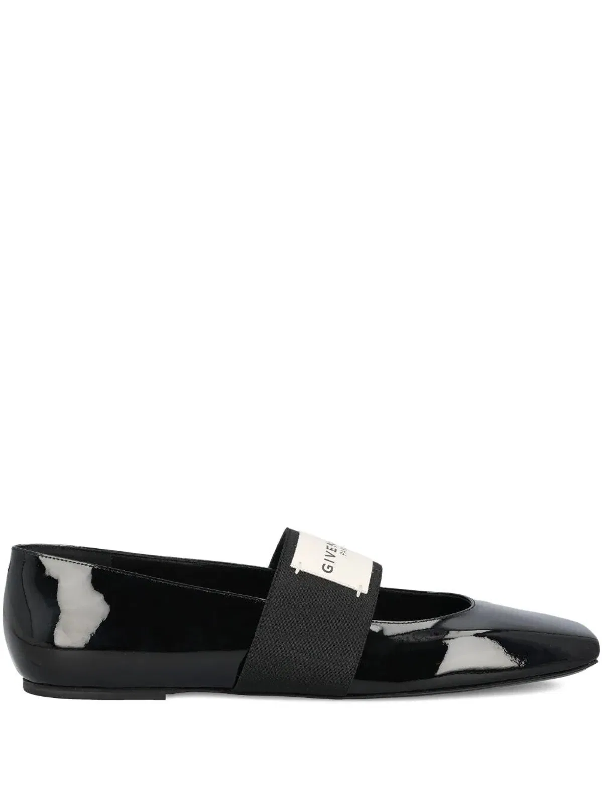 Givenchy Sliced Square Ballerinas In Patent Leath