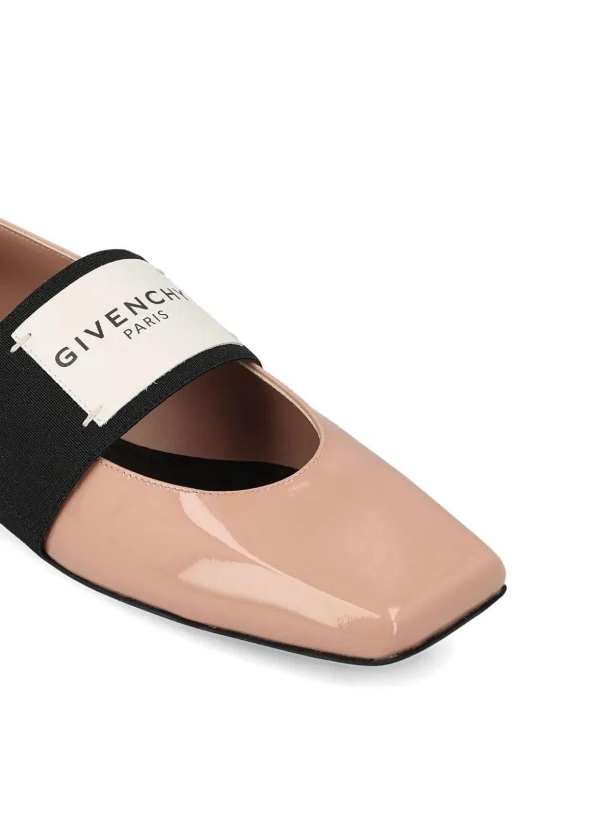 Givenchy Red Leather Squared Ballerinas
