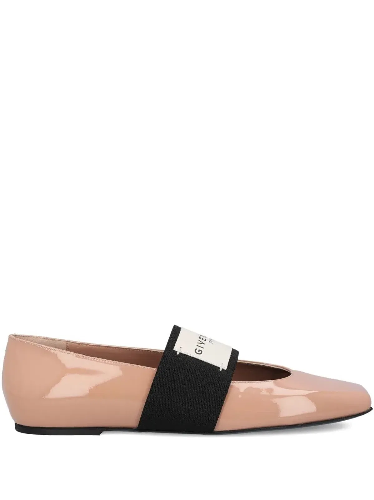 Givenchy Red Leather Squared Ballerinas