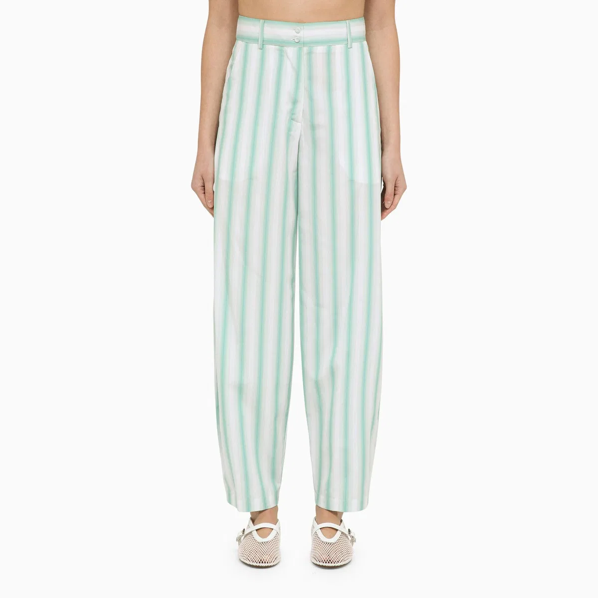 Margaux lönnberg Beatty Striped Cotton Trousers