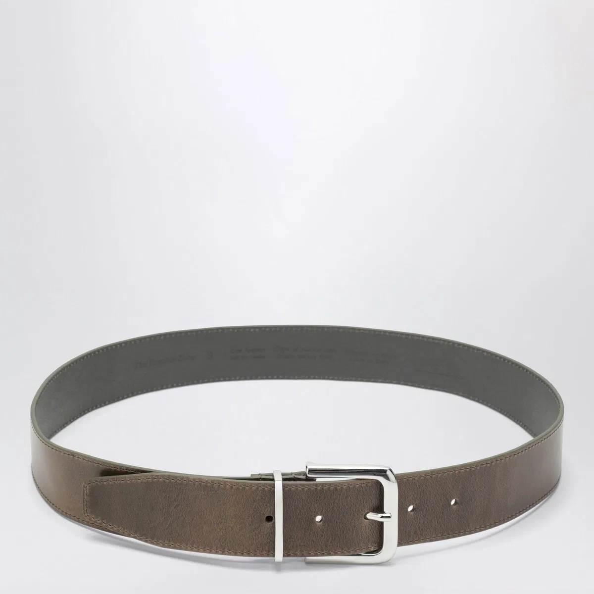 The Frankie Shop Sarno Belt In Smooth Olive Leather With 