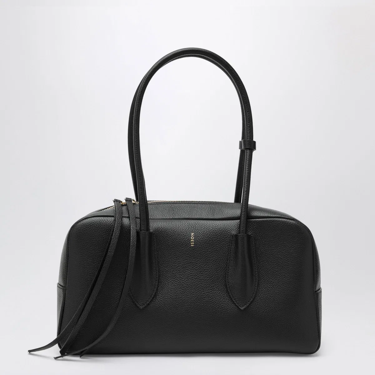 Noesi Betty Black Bag In Grained Leather