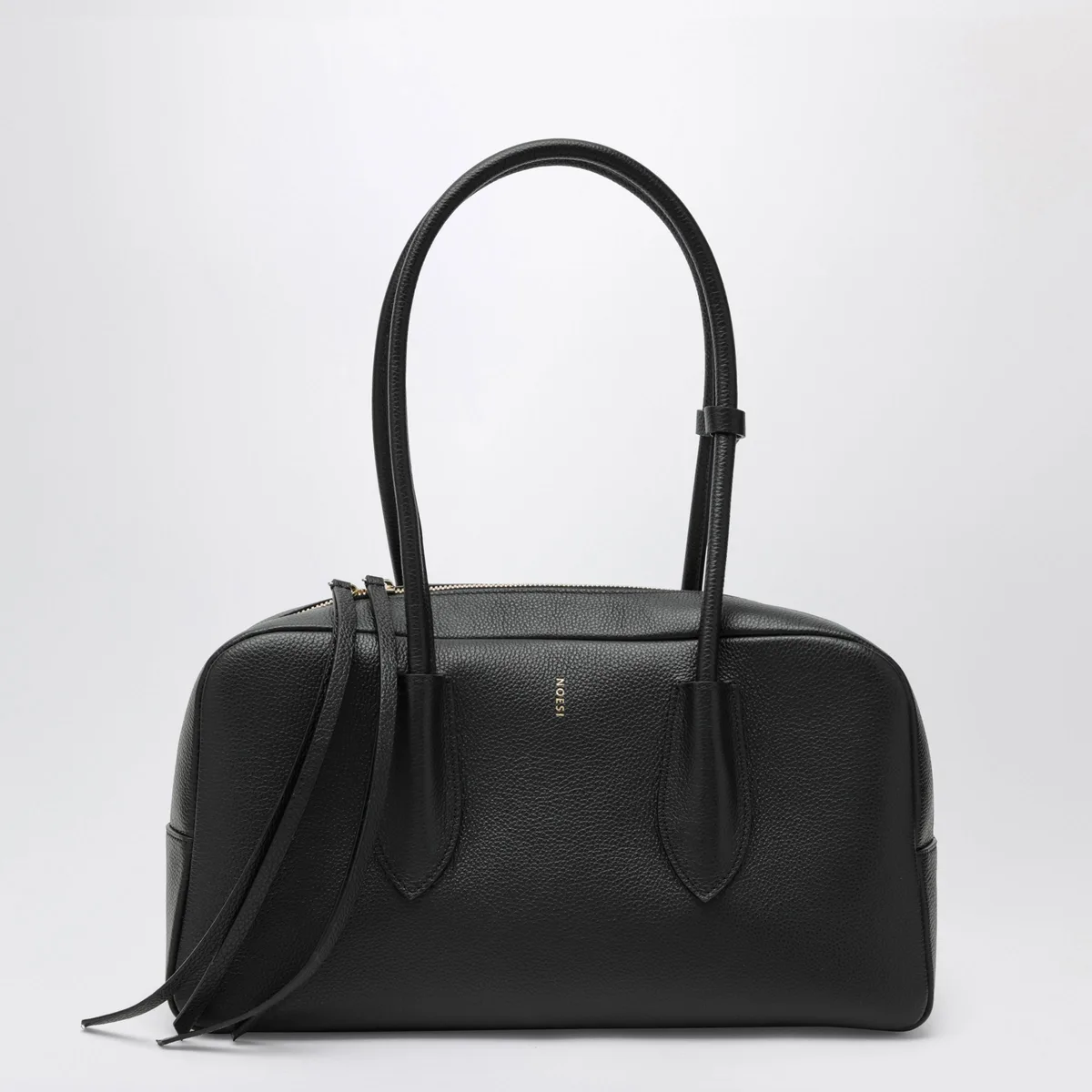 Noesi Betty Black Bag In Grained Leather