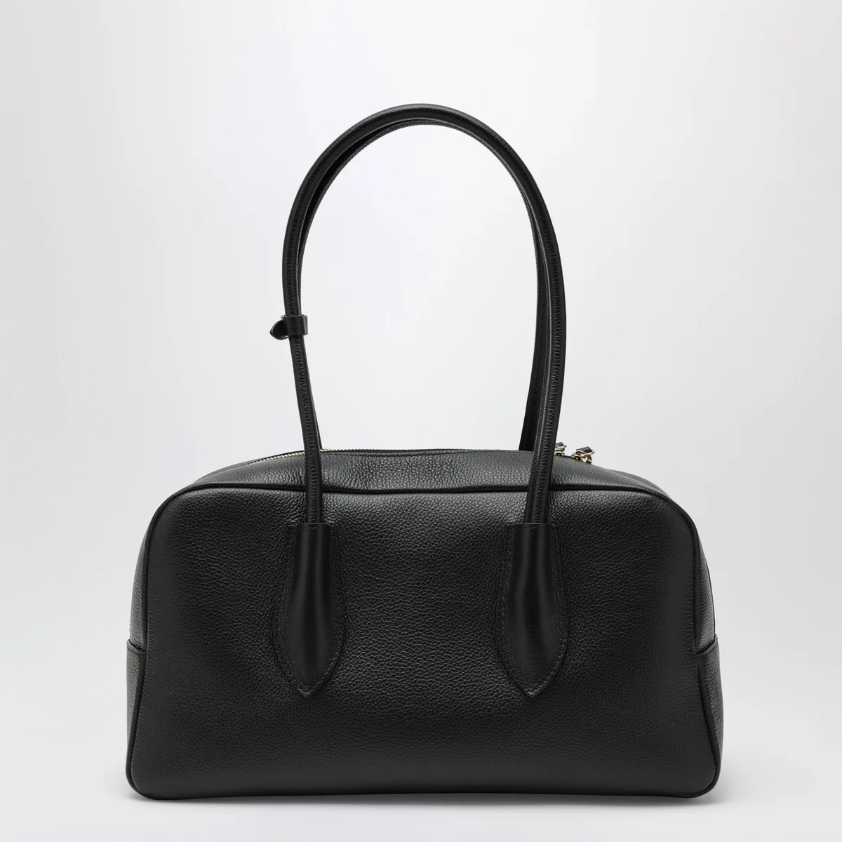 Noesi Betty Black Bag In Grained Leather