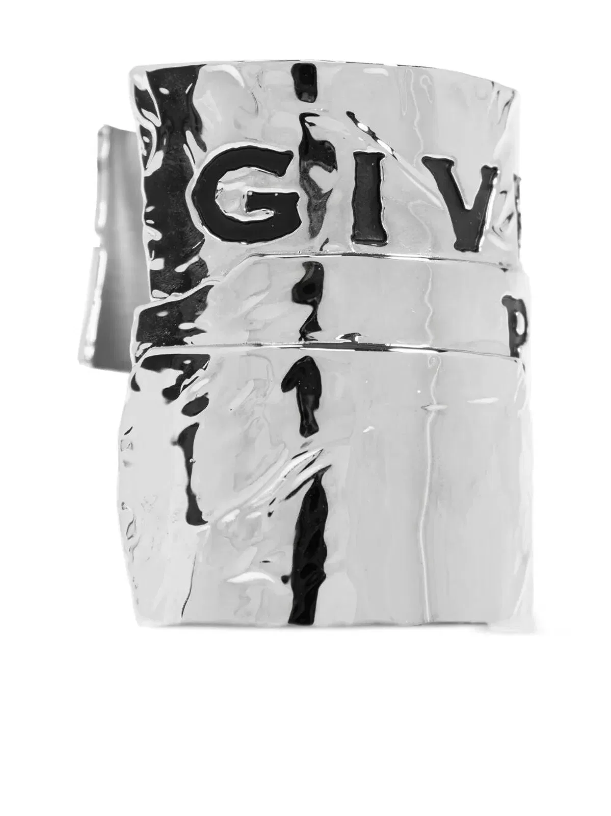 Givenchy Tape Textured Metal Cuff Bracelet