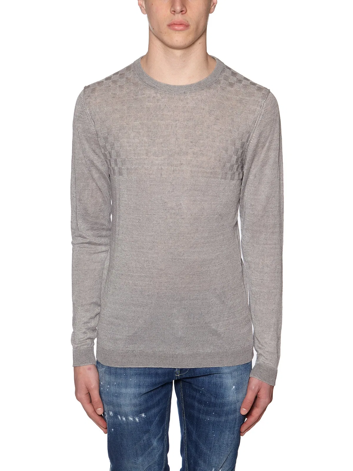 Daniele Alessandrini Linen Crew Neck Sweater