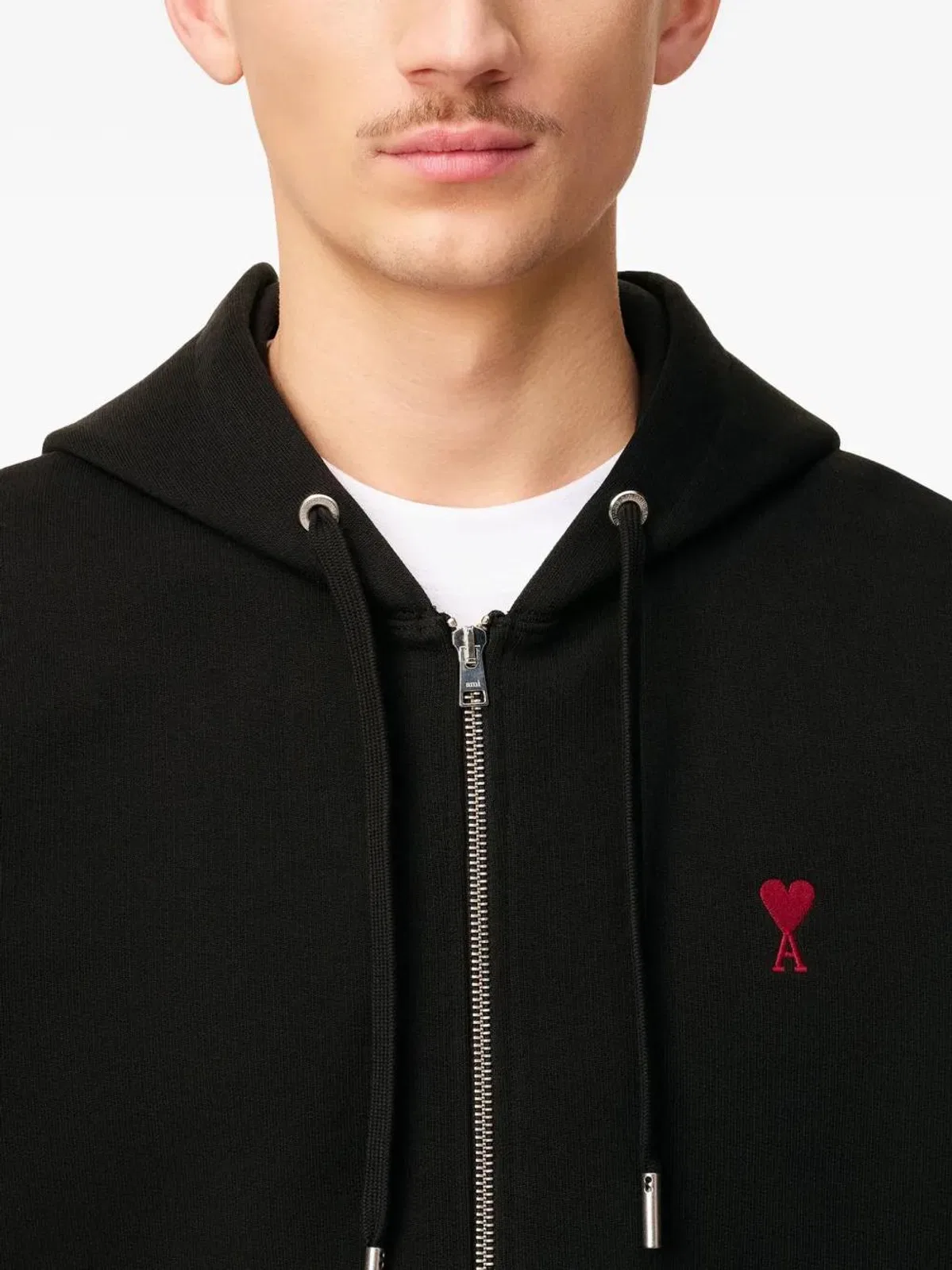 Ami paris "Ami De Coeur" Zip-Up Sweatshirt