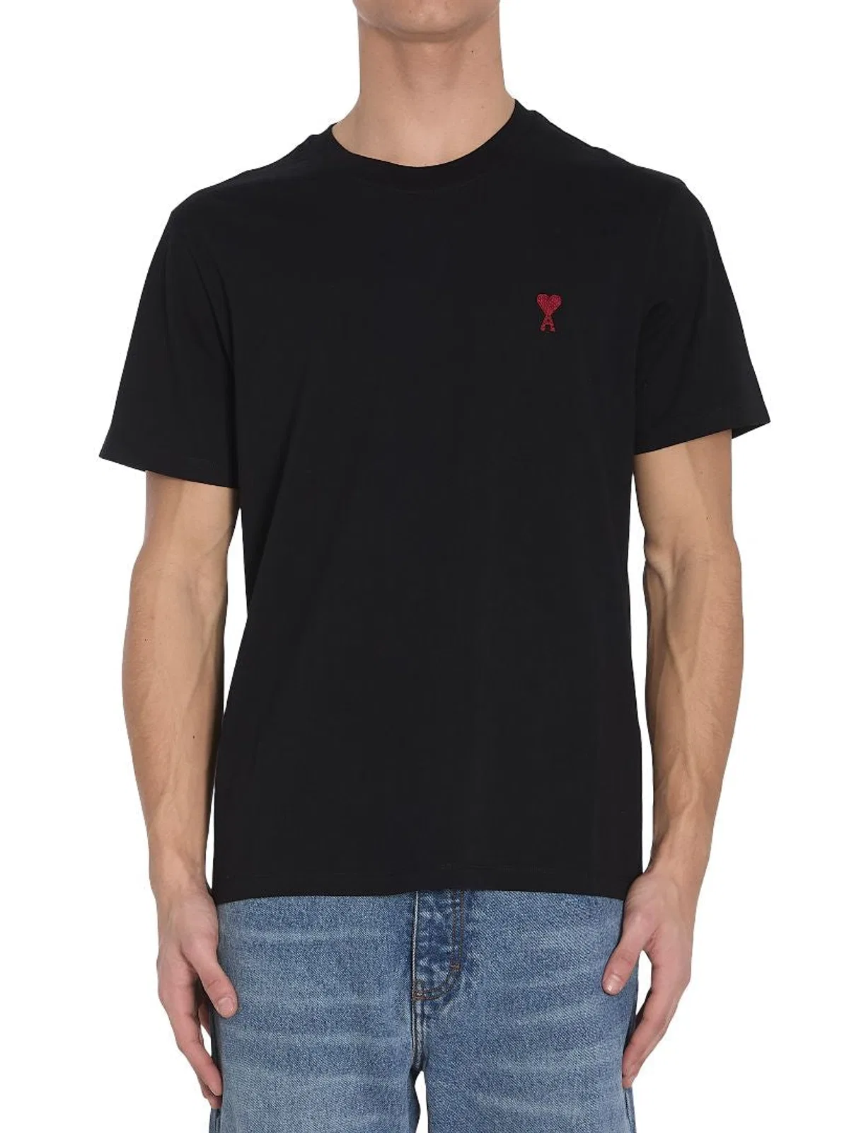 Ami paris Black Ami De Coeur Tshirt