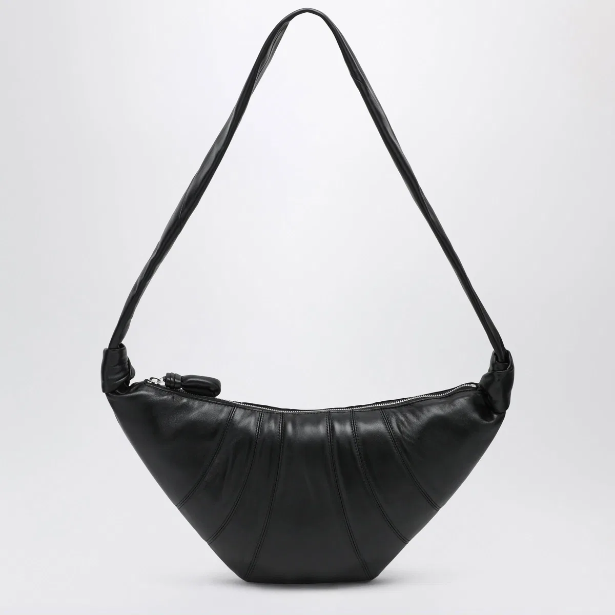 Lemaire Medium Croissant Bag In Black Leather