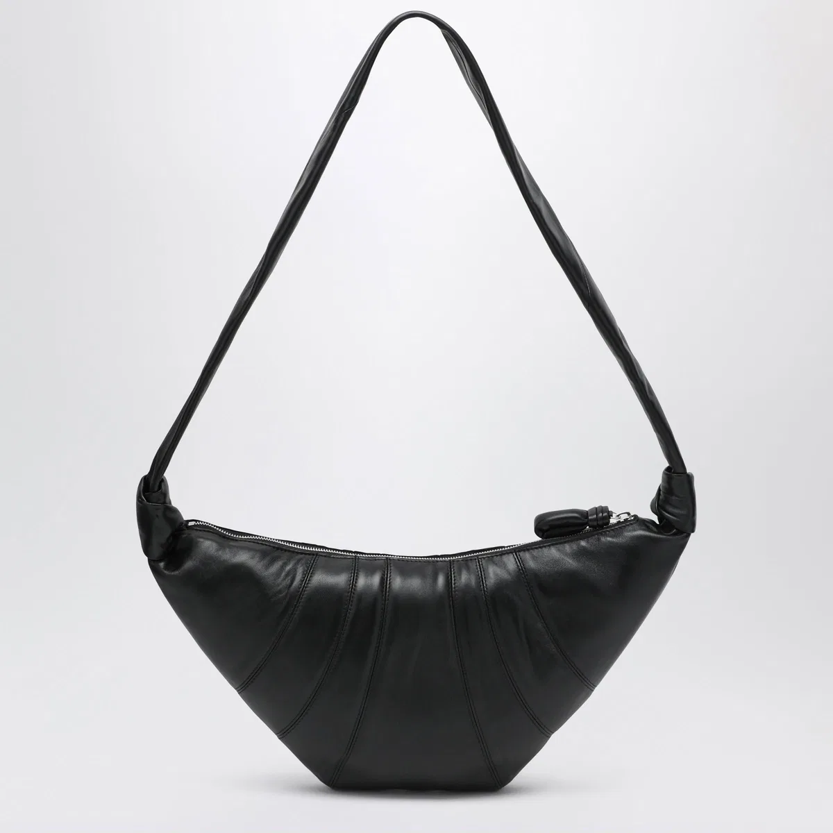 Lemaire Medium Croissant Bag In Black Leather