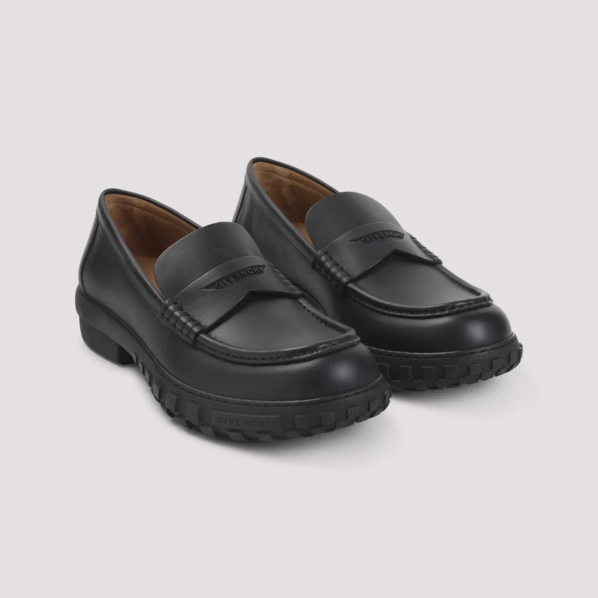 Givenchy Black Echo Calf Leather Loafers