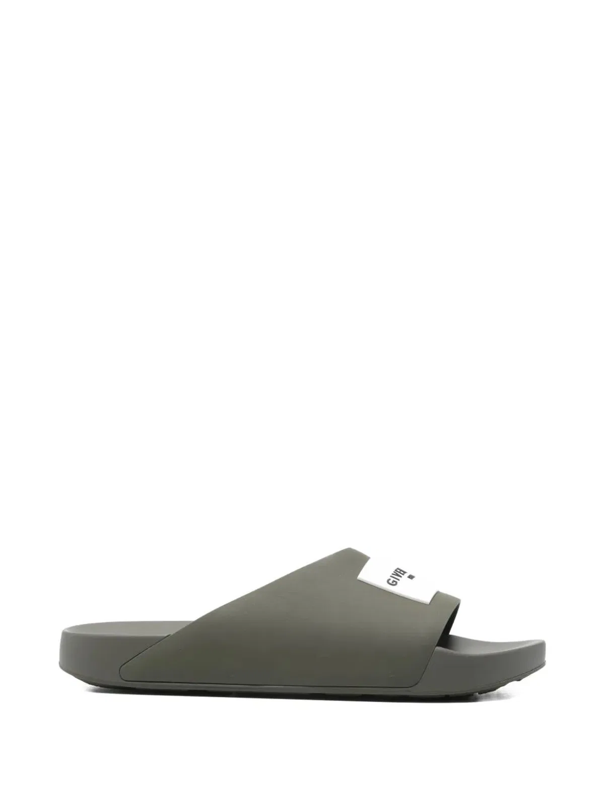 Givenchy Label Slide Flat Mules In Rubber