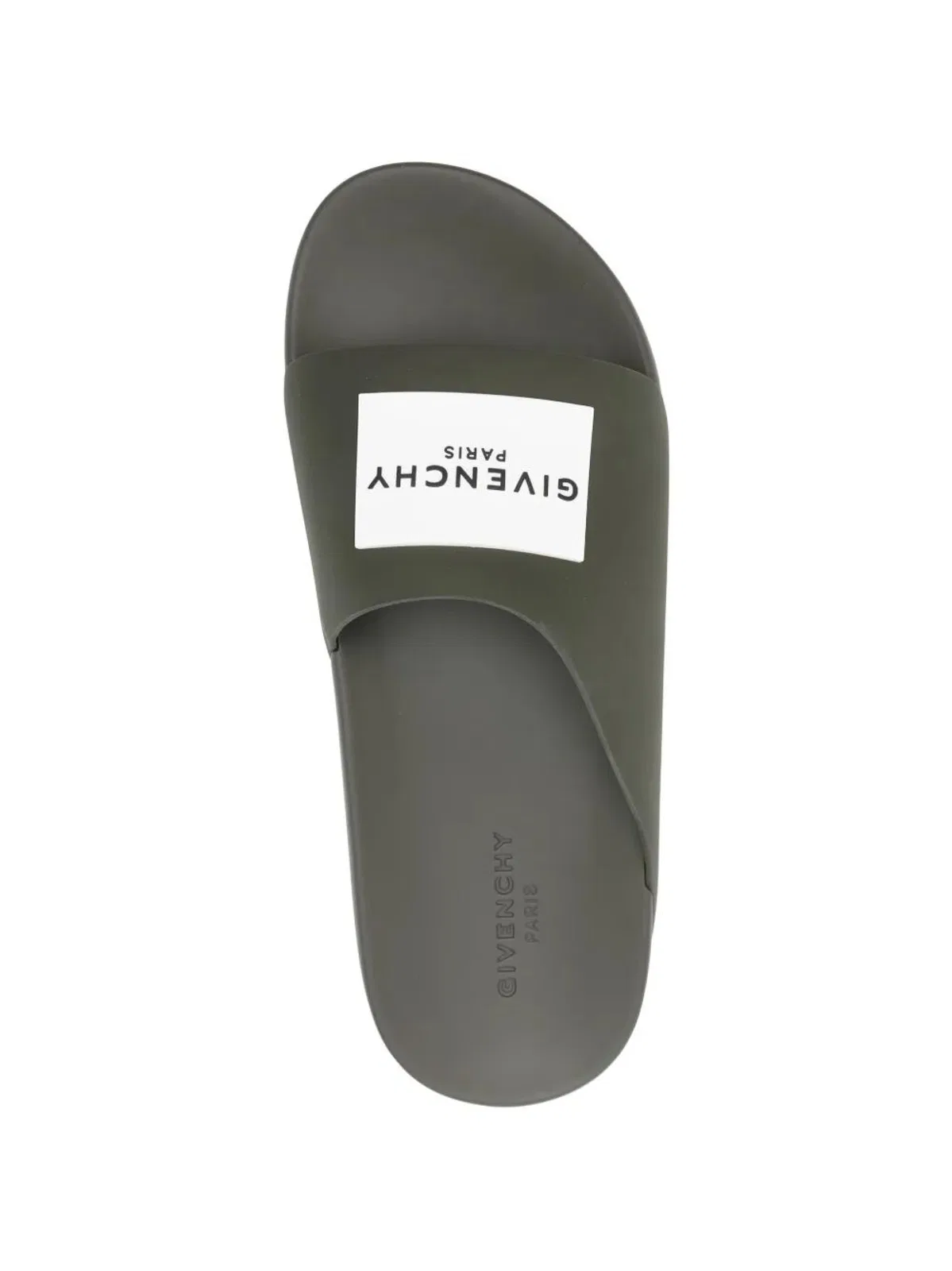 Givenchy Label Slide Flat Mules In Rubber