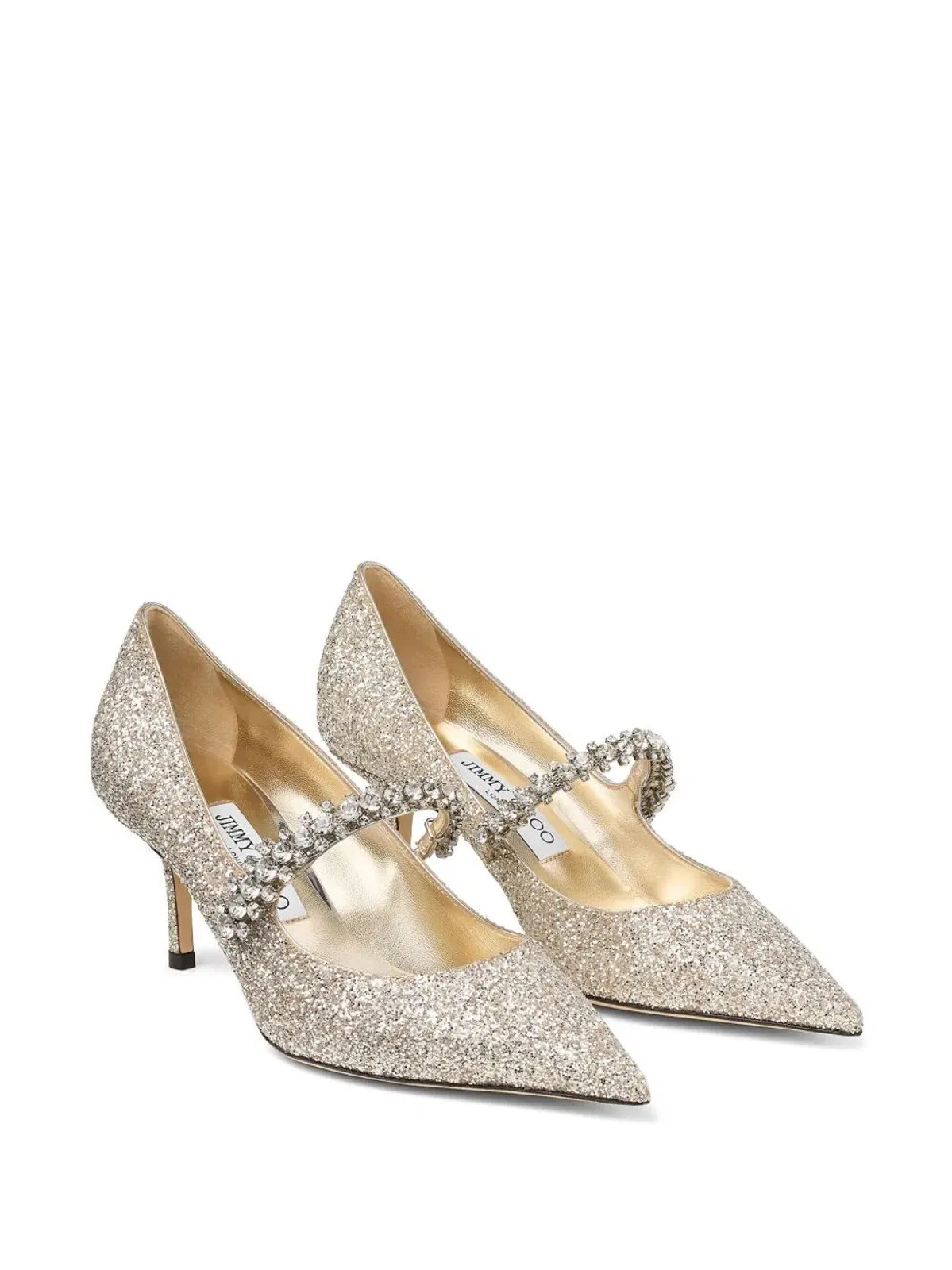 Jimmy Choo Crystal Embellished Bing 65 Pumps In Gli