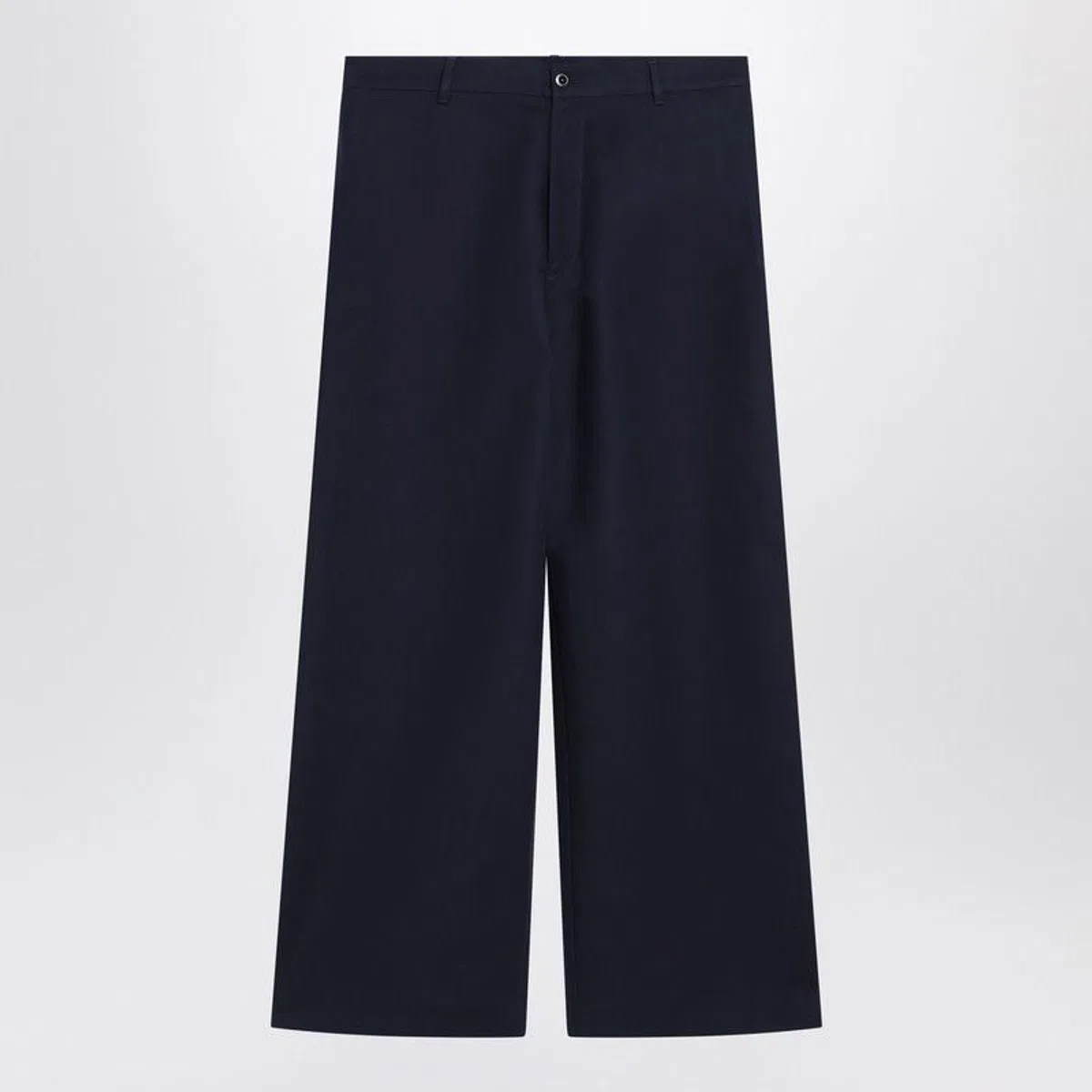 Acne Studios Navy Blue Satin Trousers
