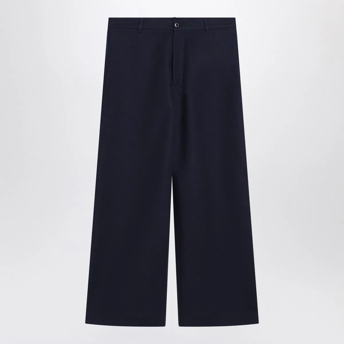 Acne Studios Navy Blue Satin Trousers