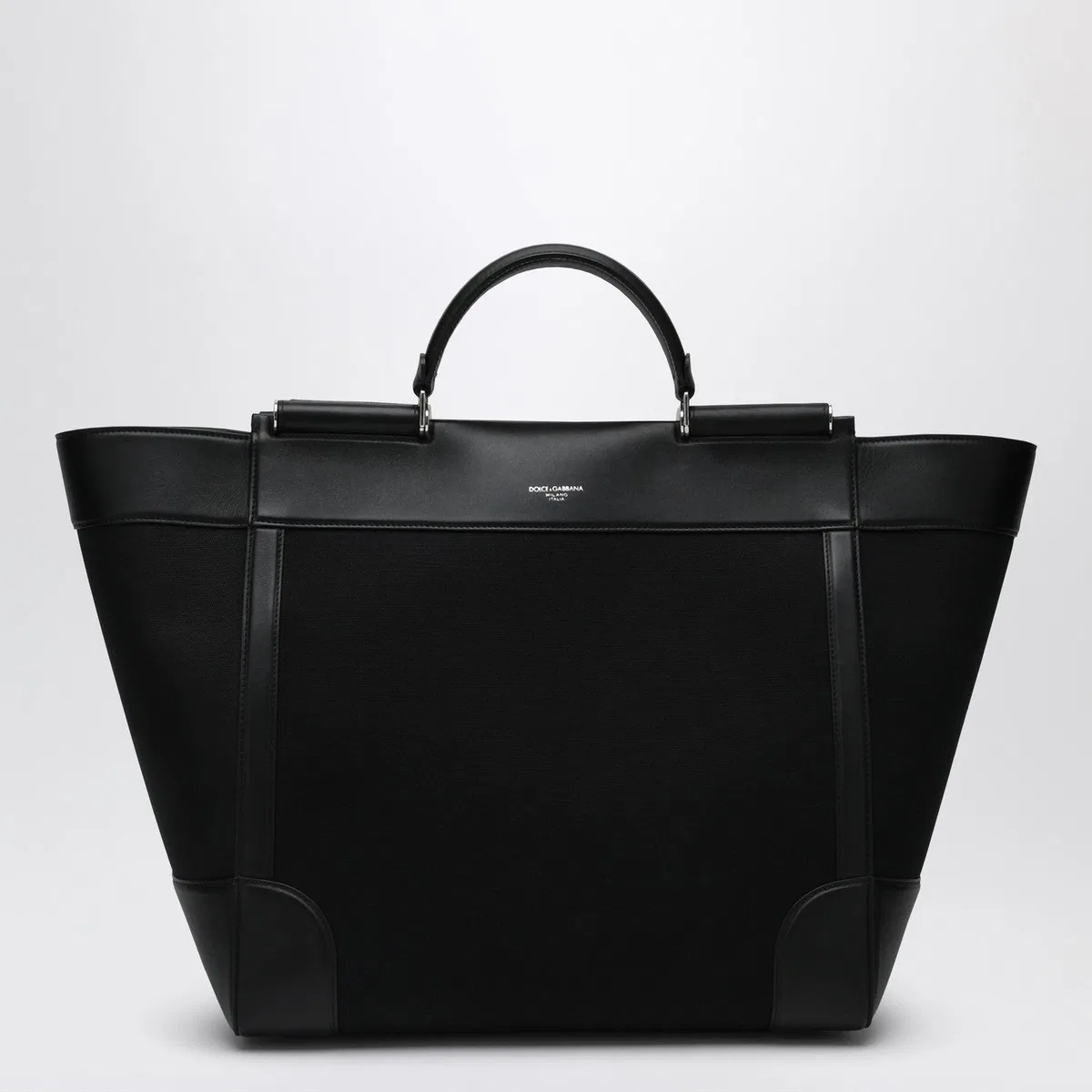 Dolce Gabbana Dolce&Gabbana Black Fabric And Leather T