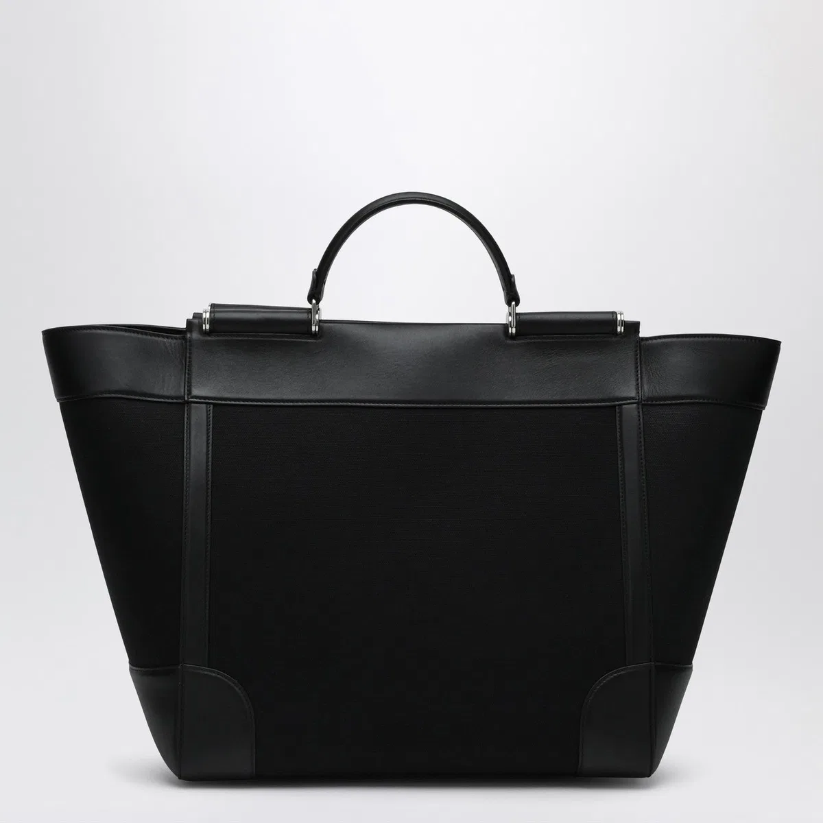 Dolce Gabbana Dolce&Gabbana Black Fabric And Leather T
