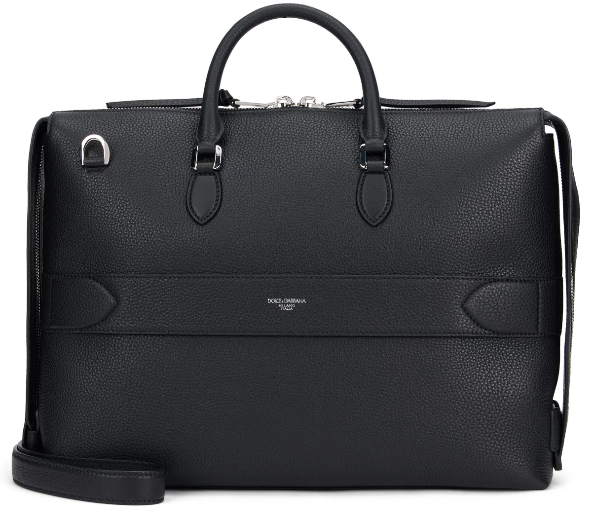 Dolce Gabbana Dolce & Gabbana Pebbled-Leather Briefcas