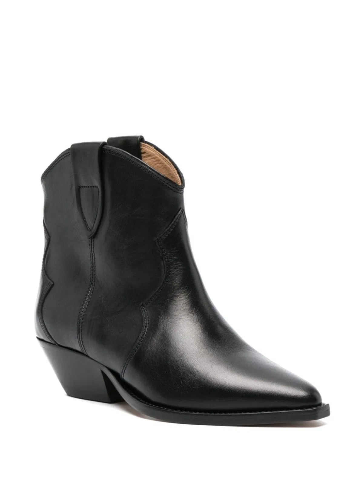 Isabel Marant Pointed Toe Leather Ankle Boots