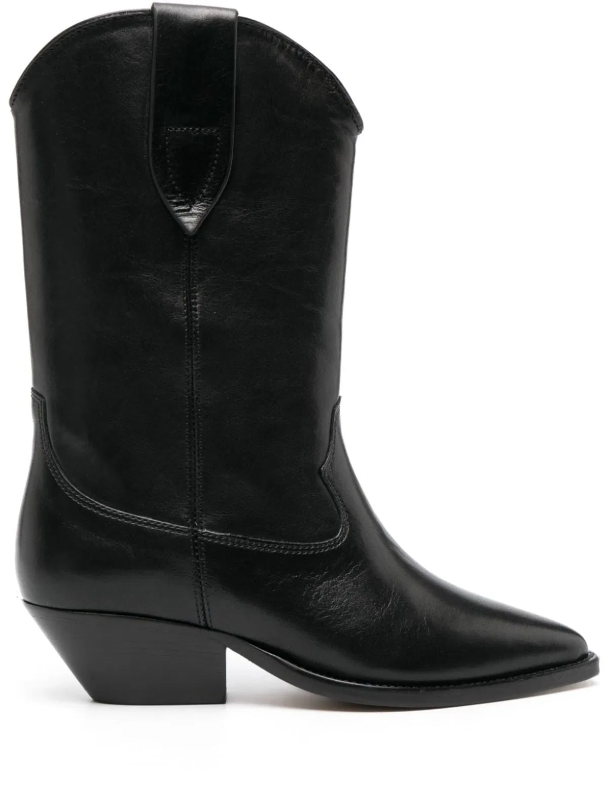 Isabel Marant Deurto Cowboy Boots In Black Leather