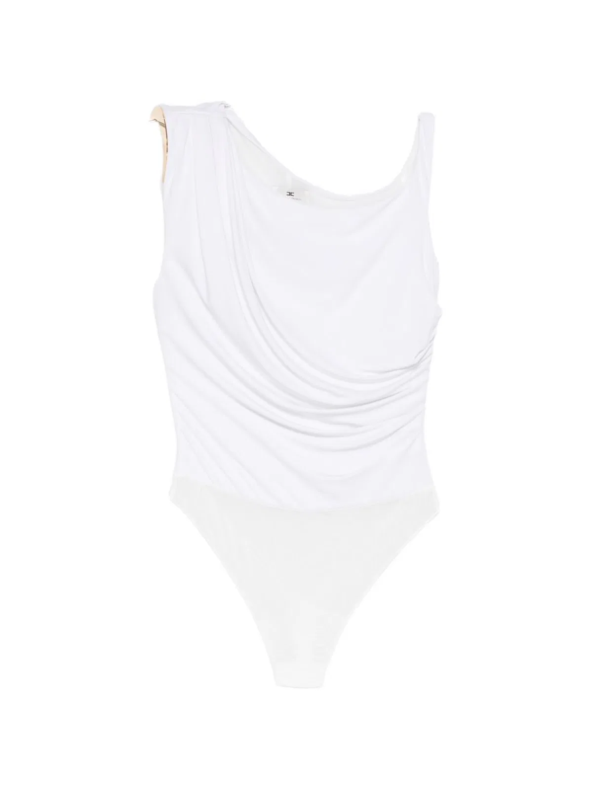 Elisabetta Franchi Jersey Bodysuit With Jewel Shoulder