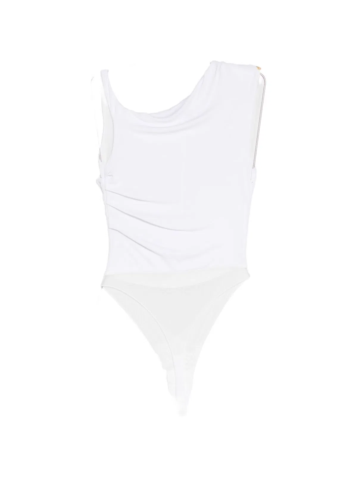 Elisabetta Franchi Jersey Bodysuit With Jewel Shoulder