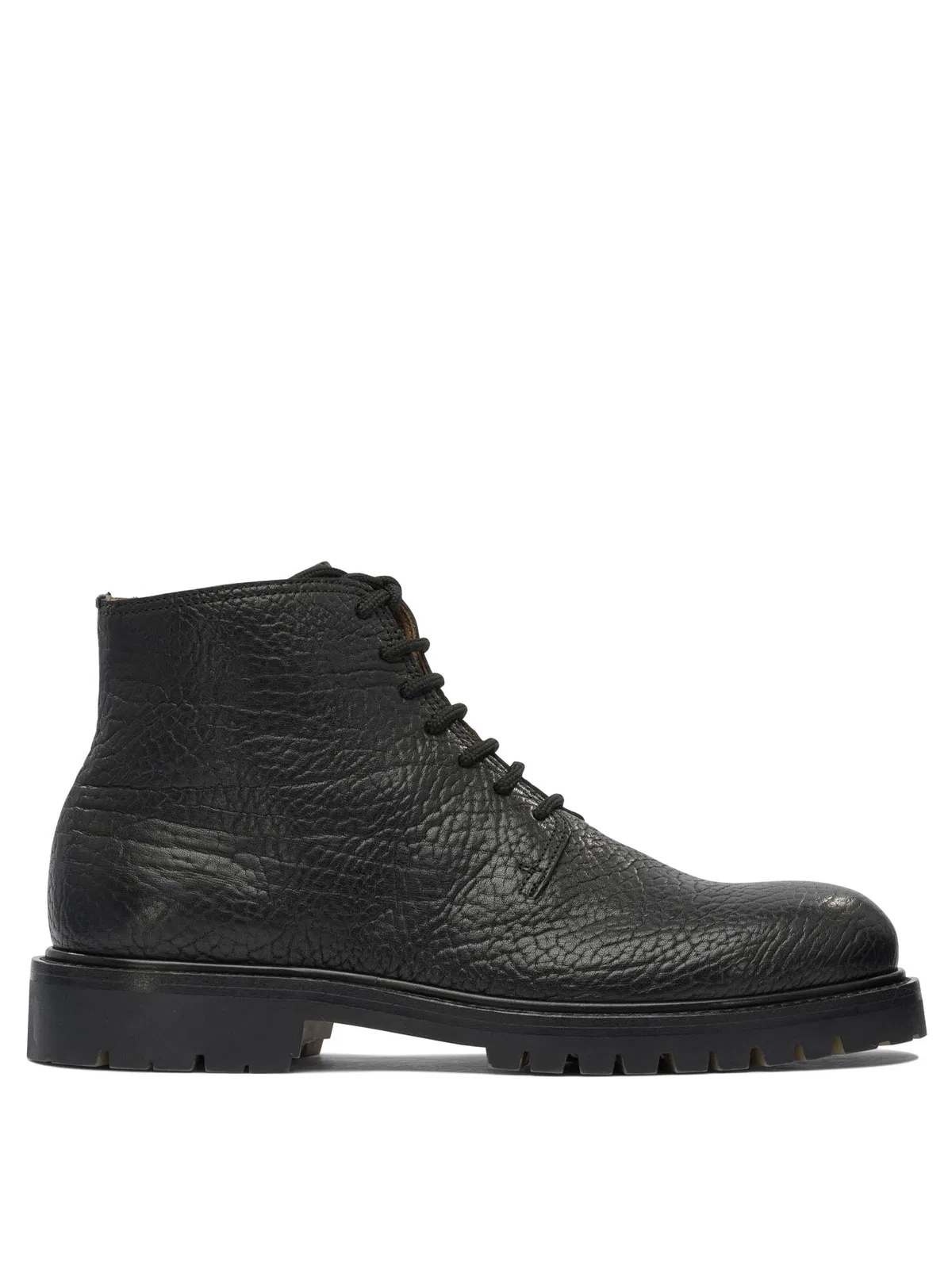 Officine Creative Black Rubber Ankle Boots