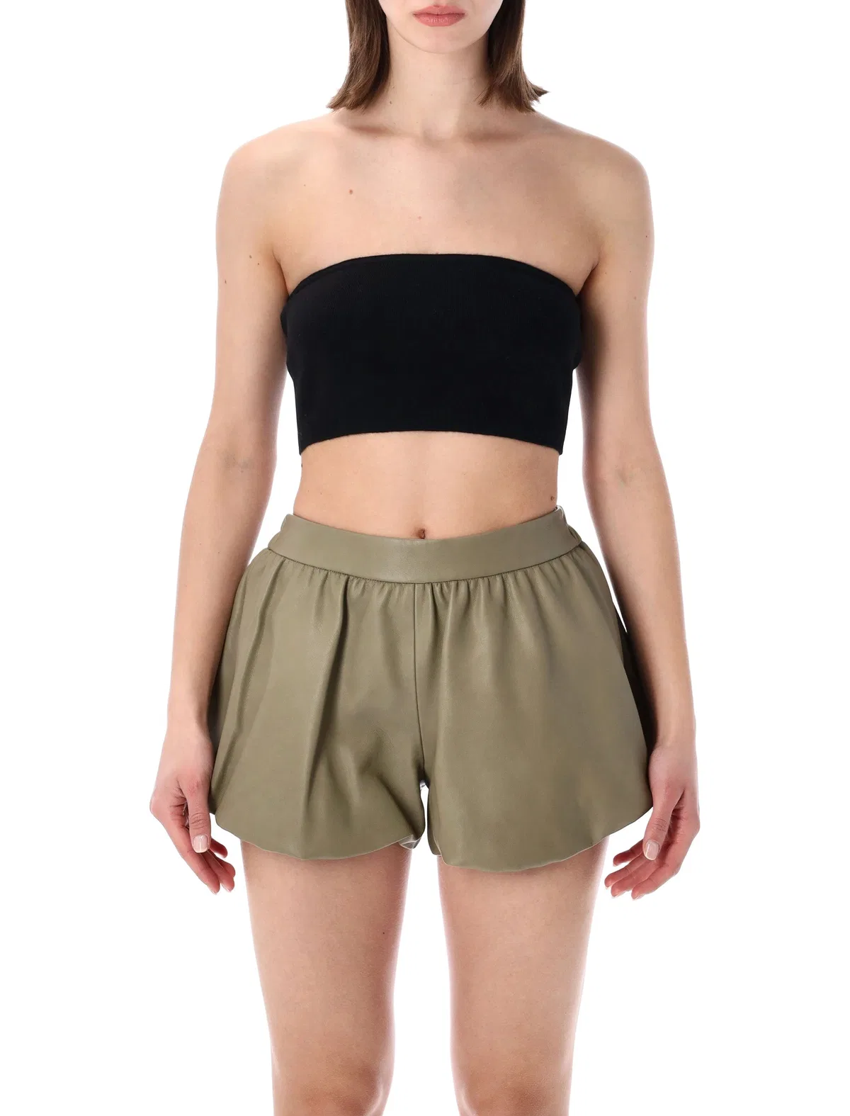 The Frankie Shop Black Elsie Knit Tube Top