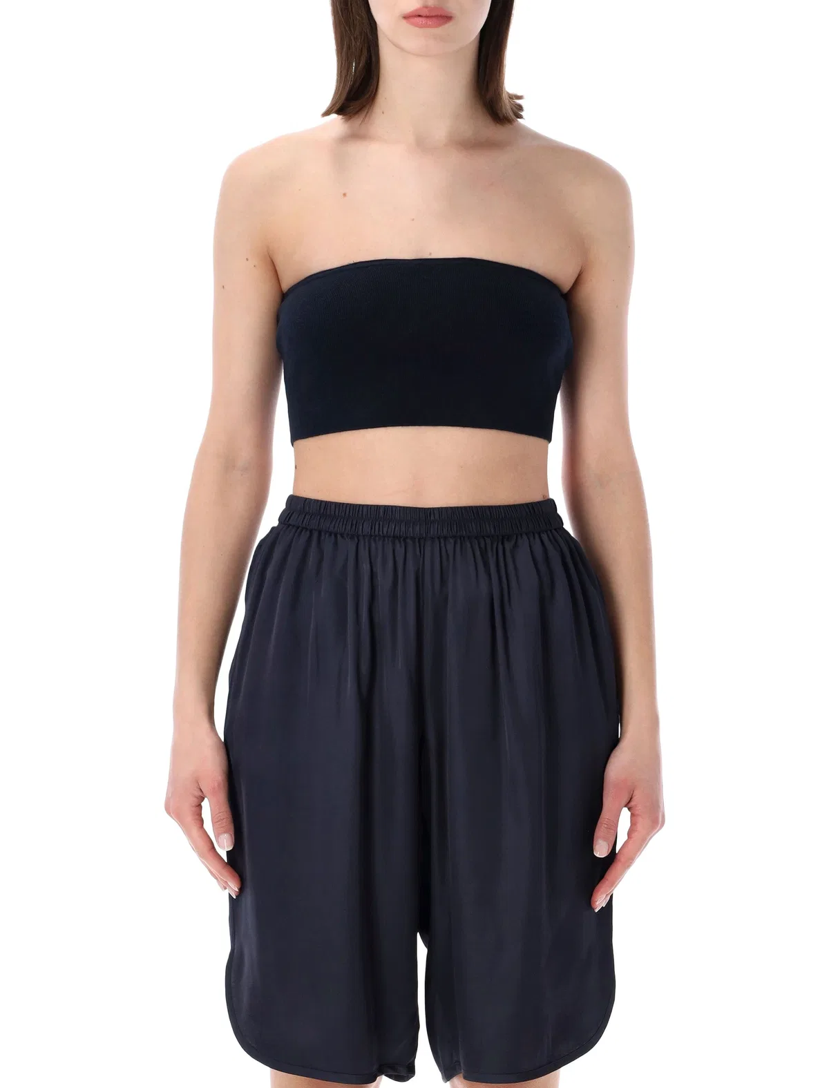 The Frankie Shop Blue Elsie Knit Tube Top