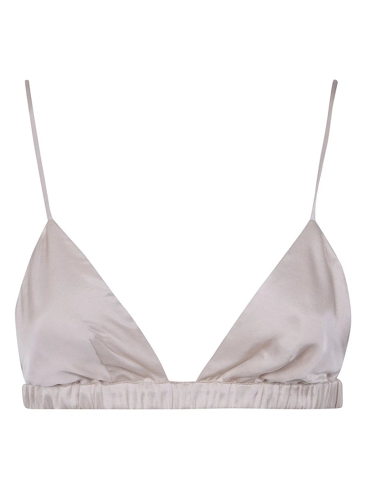 The Frankie Shop Nina Satin Bralette Champagne