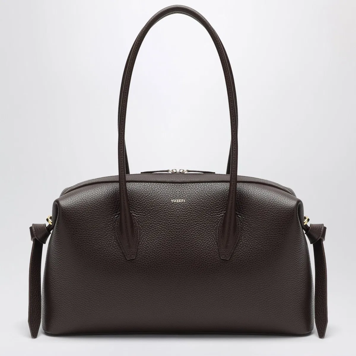 Yuzefi Brioche Duffle Bag In Espresso Pebblegra
