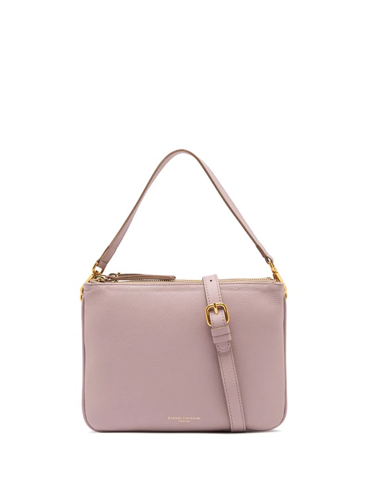 Gianni Chiarini Pink Frida Shoulder Bag In Matte Leather