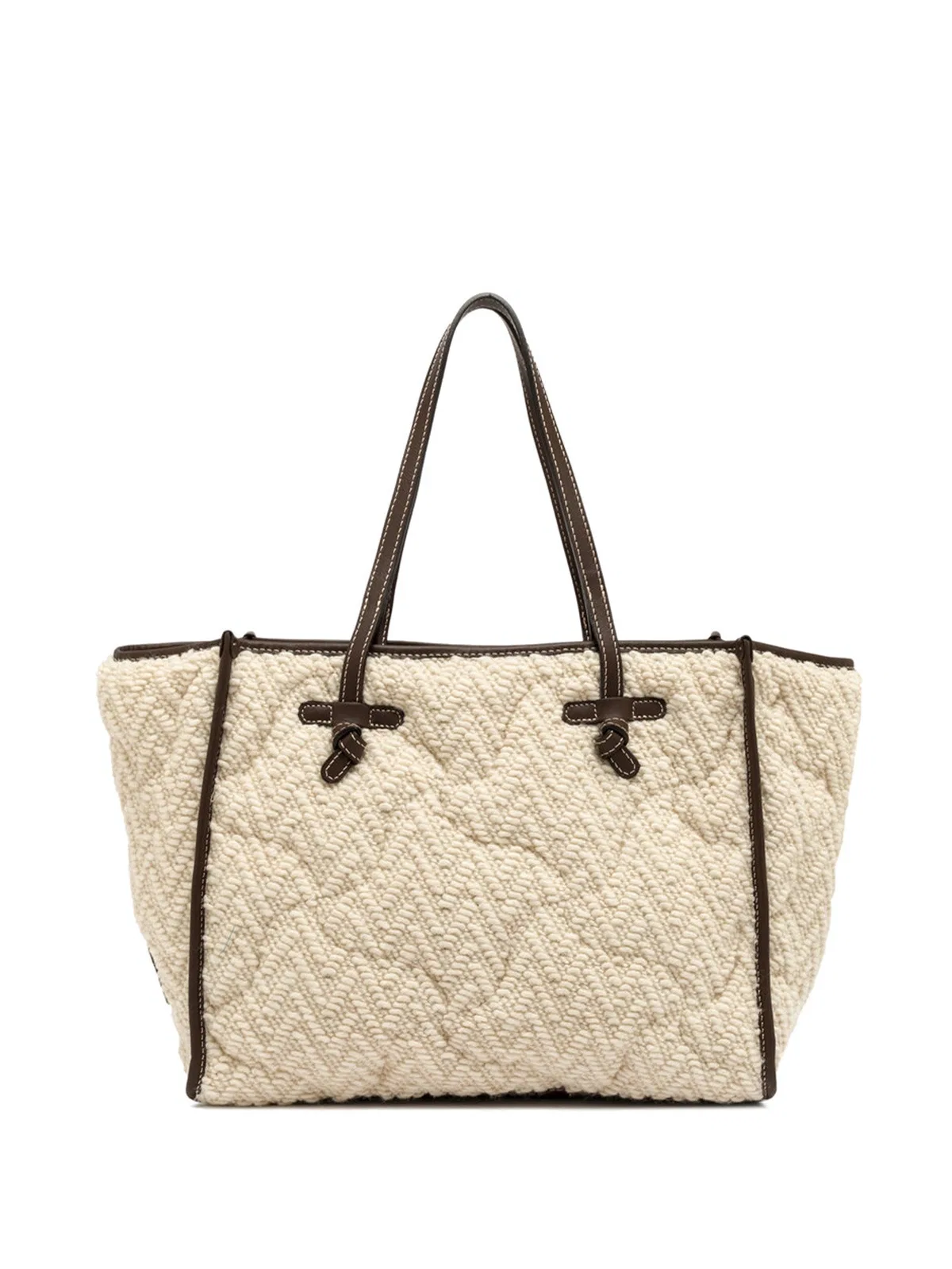 Gianni Chiarini Shopper Bag In Fabric, Wool, Leather, Be