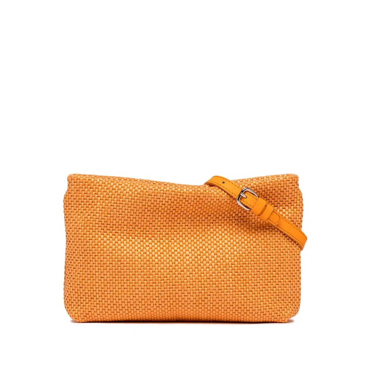 Gianni Chiarini Brenda Orange Clutch Bag With Resin Chai