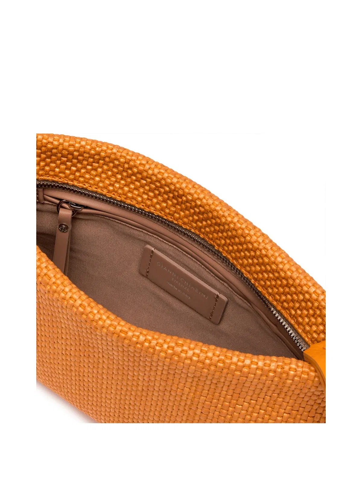Gianni Chiarini Brenda Orange Clutch Bag With Resin Chai