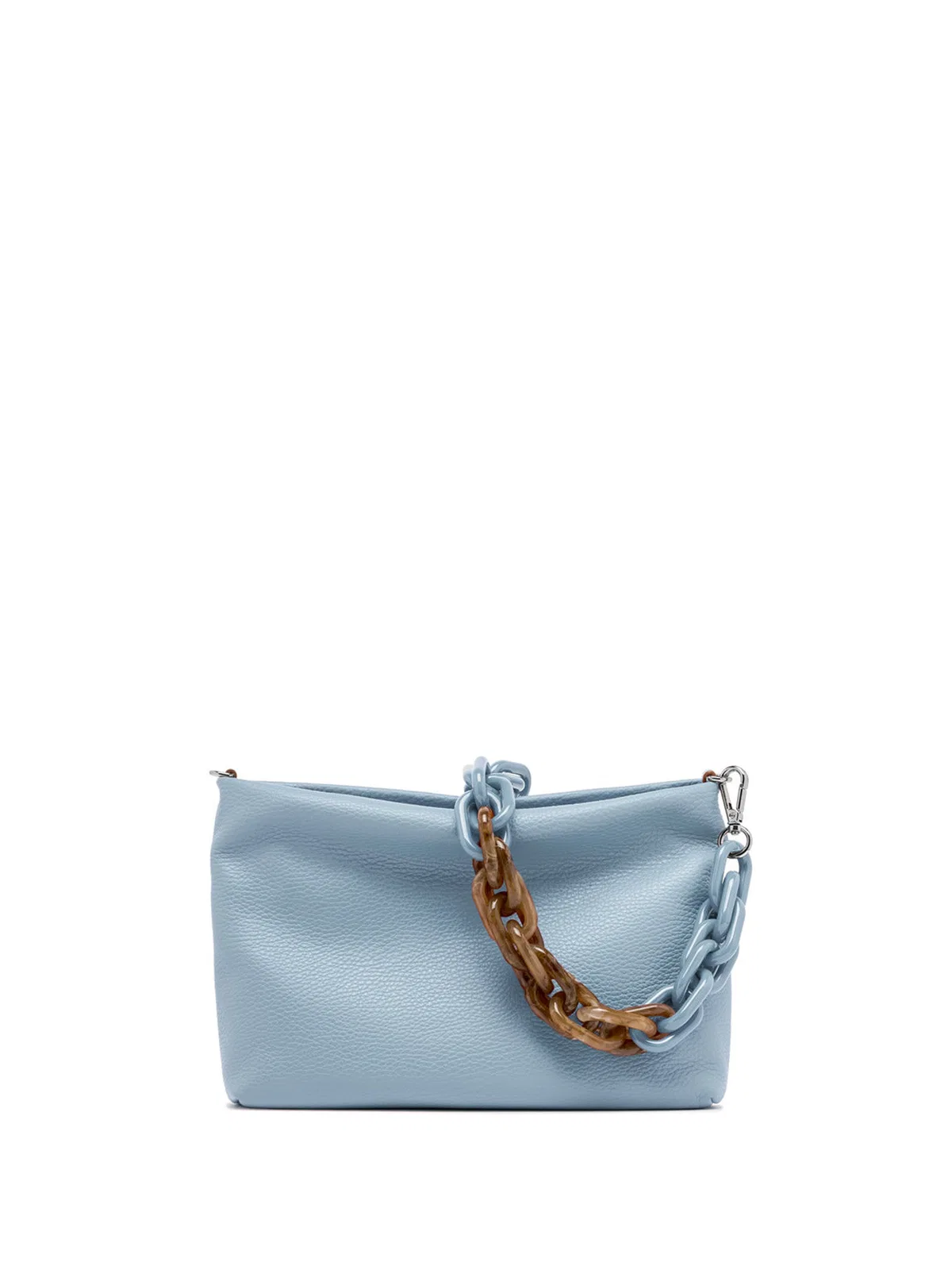 Gianni Chiarini Brenda Clutch Bag In Light Blue Hammered
