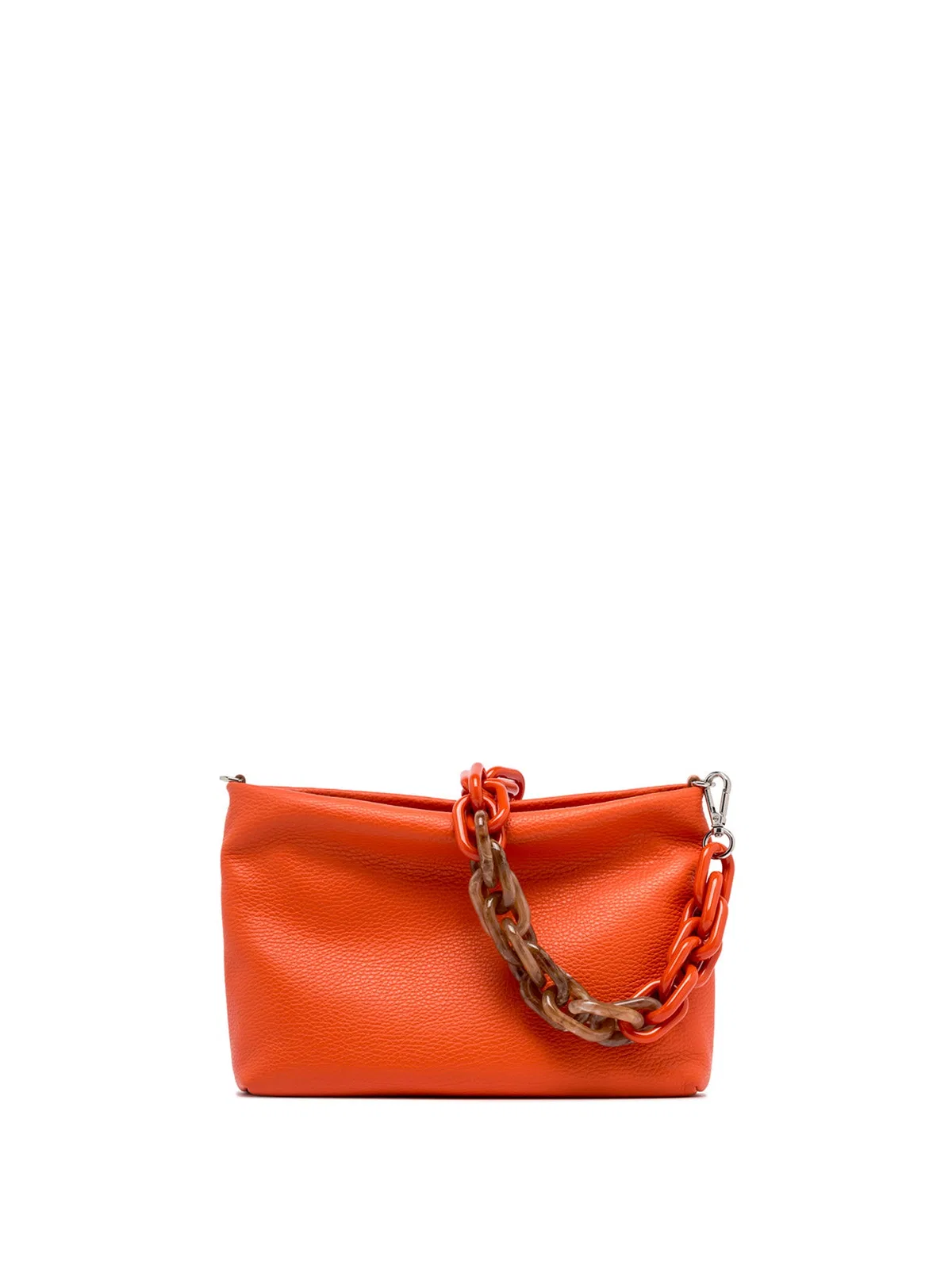 Gianni Chiarini Brenda Clutch Bag In Hammered Coral Leat
