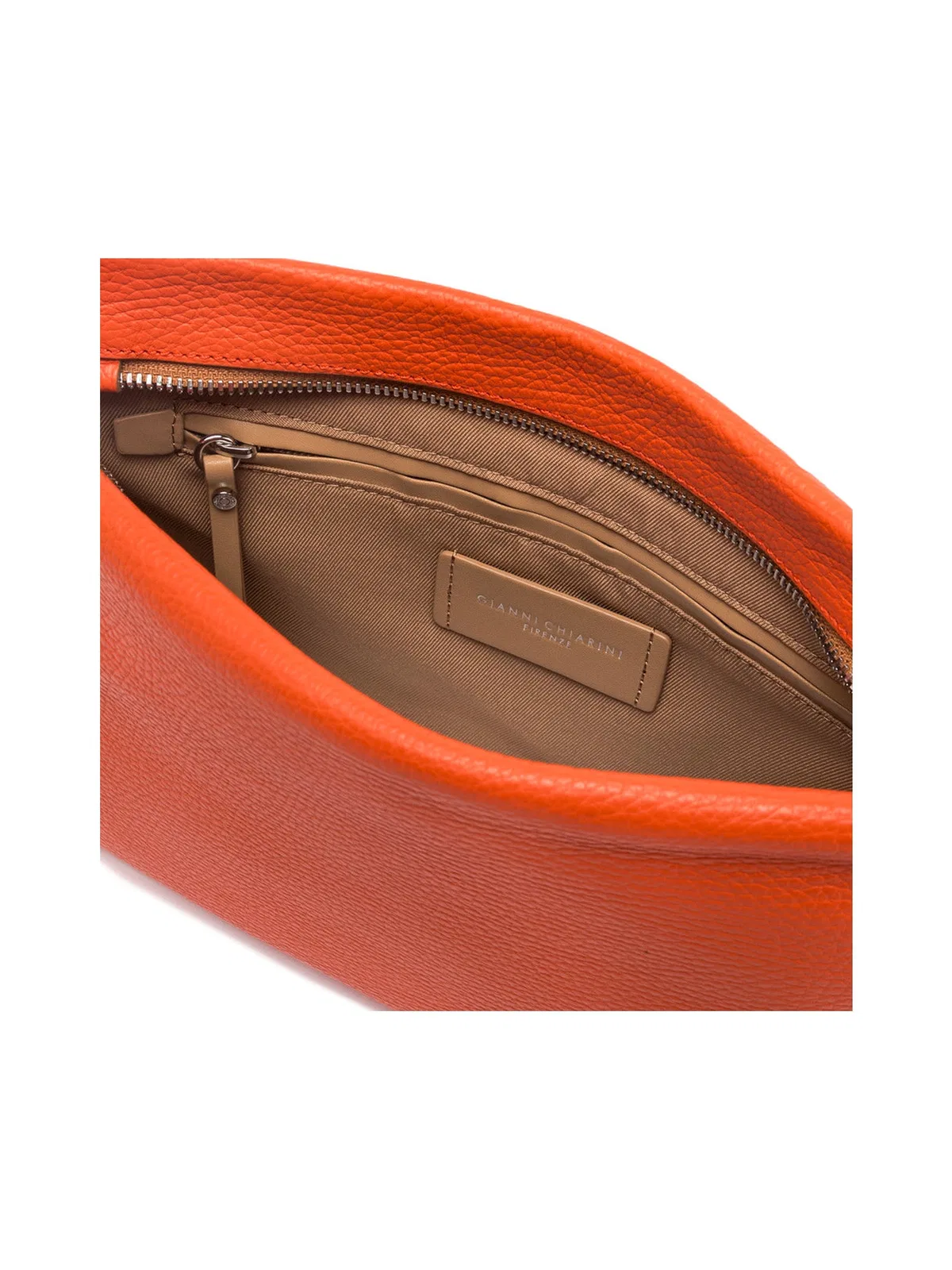 Gianni Chiarini Brenda Clutch Bag In Hammered Coral Leat