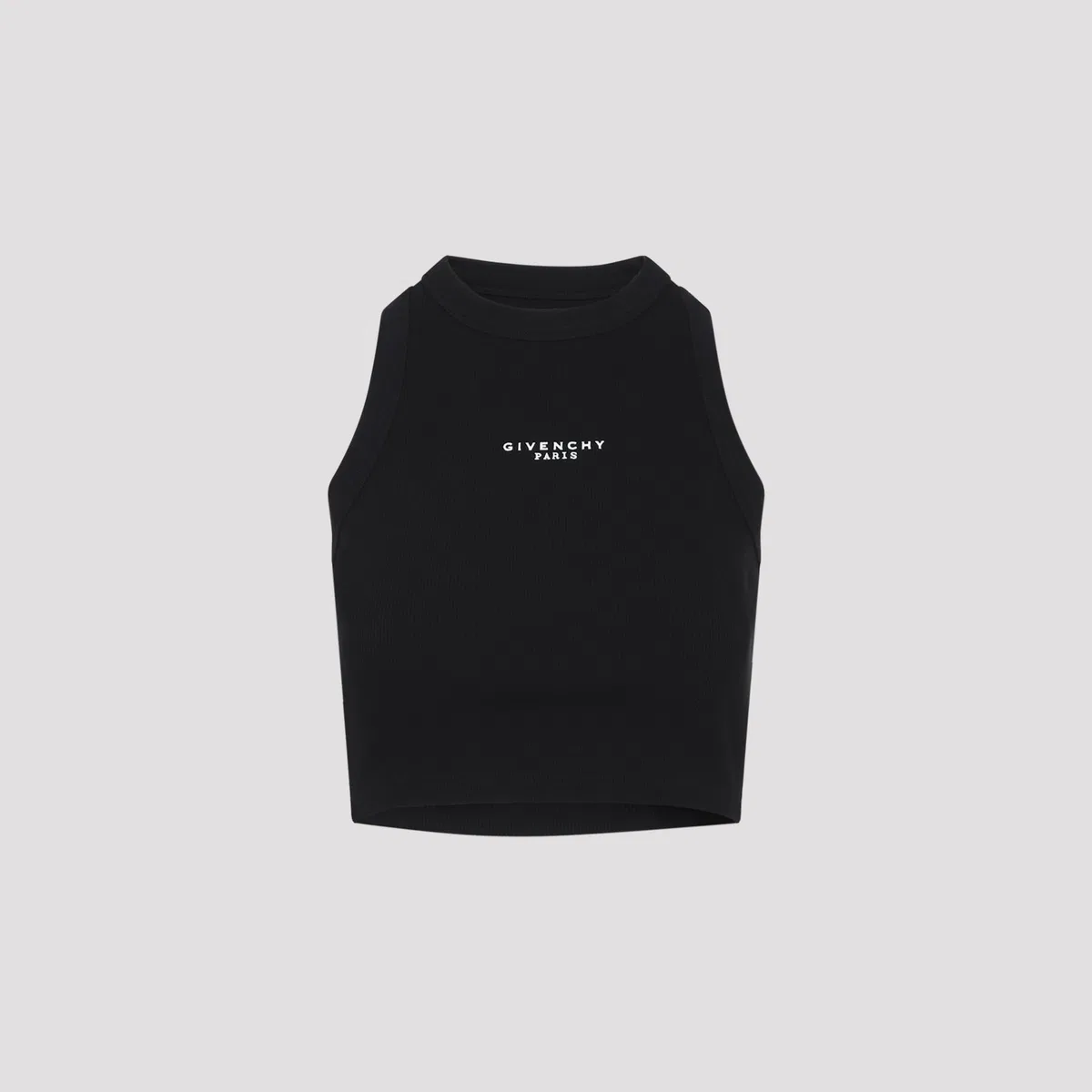 Givenchy Cotton Cropped Tank Top With Givenchy Pa