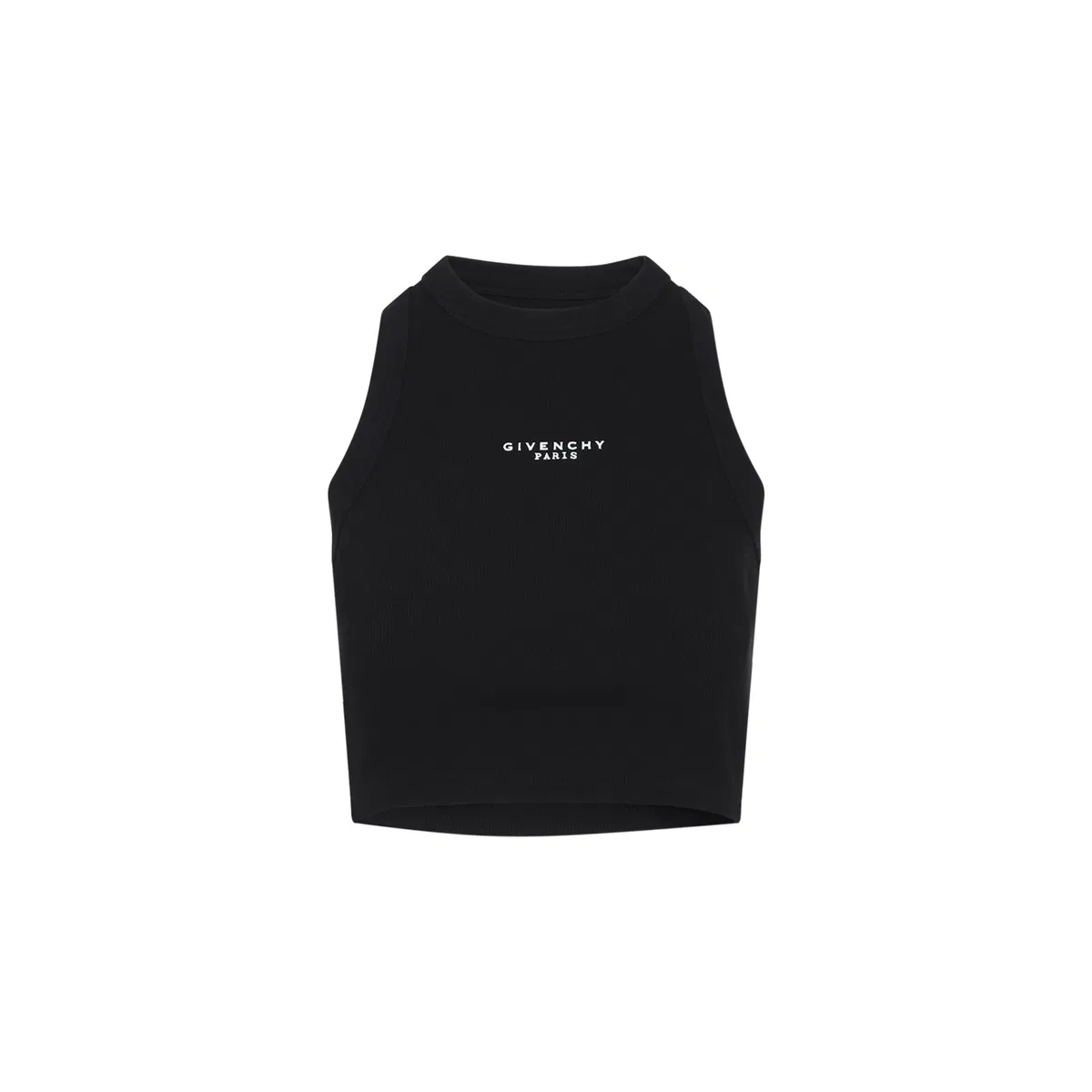 Givenchy Cotton Cropped Tank Top With Givenchy Pa