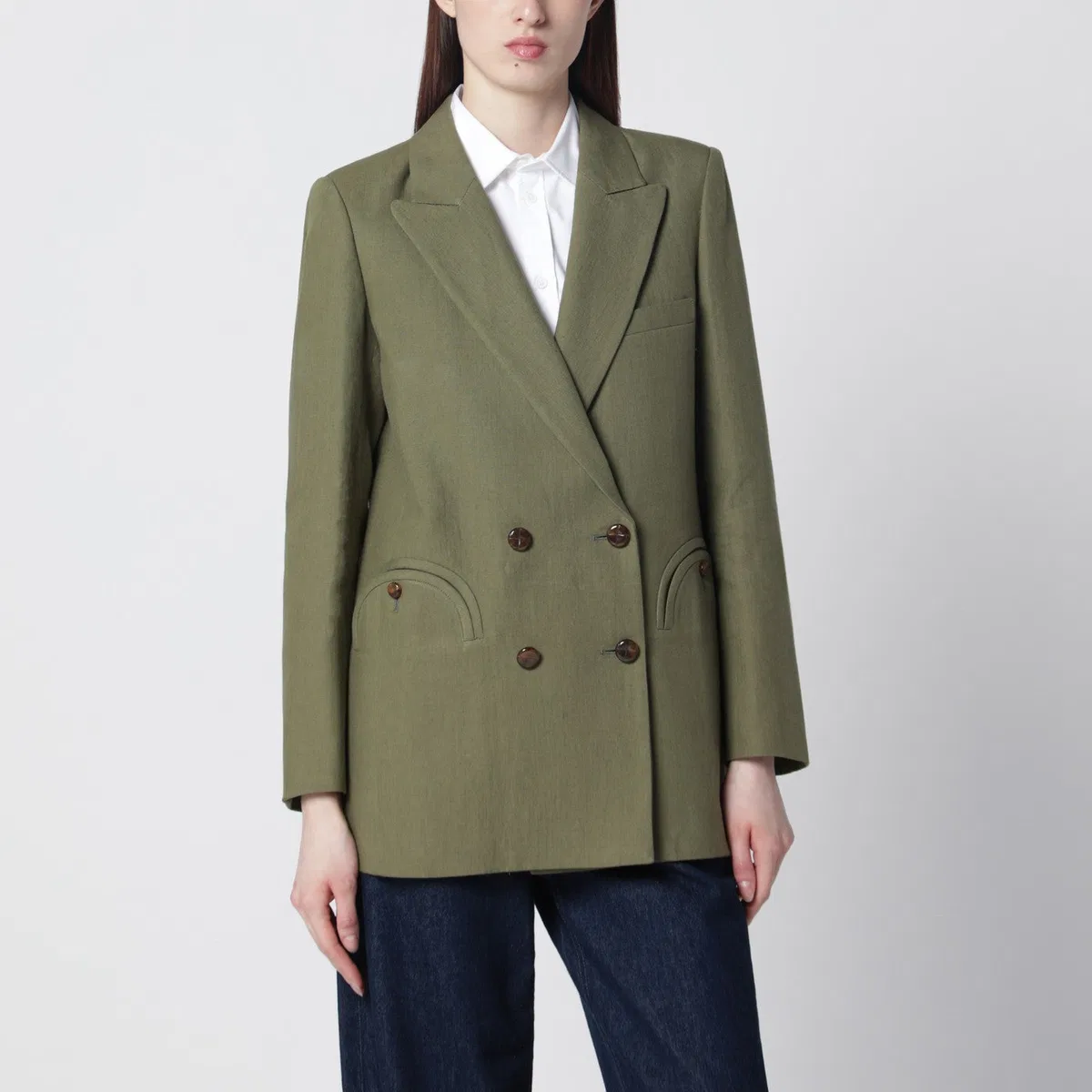Blaze Milano Blazé Milano Olive Green Double-Breasted