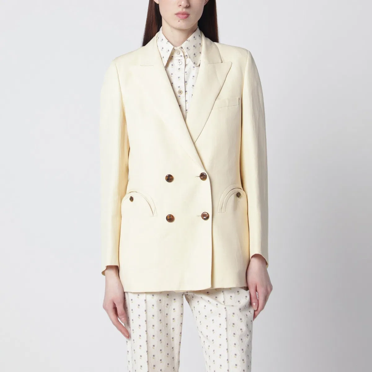 Blaze Milano Blazé Milano Butter-Coloured Double-Brea