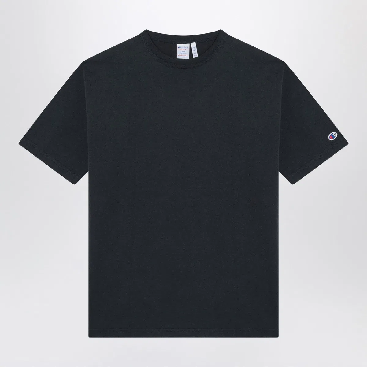 Champion Navy Blue Cotton Crew-Neck T-Shirt
